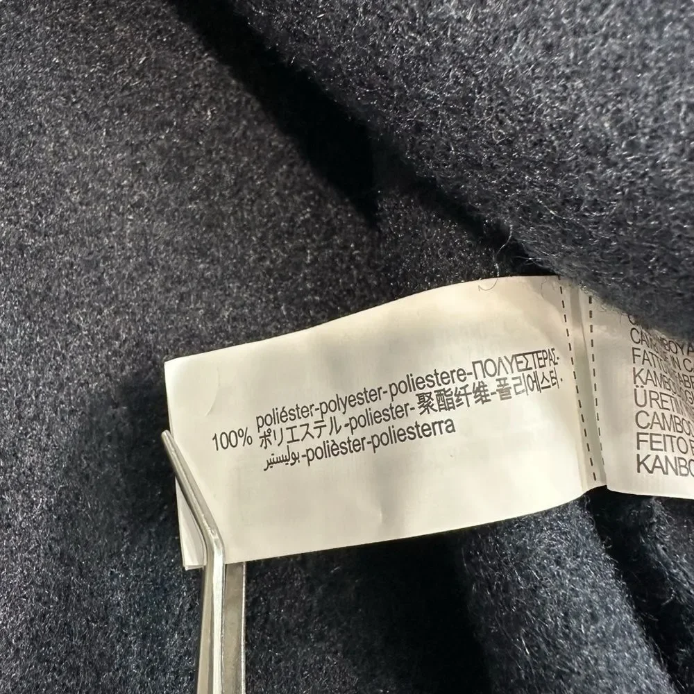 Zara Navy‎ Blue Long Winter Vest Small